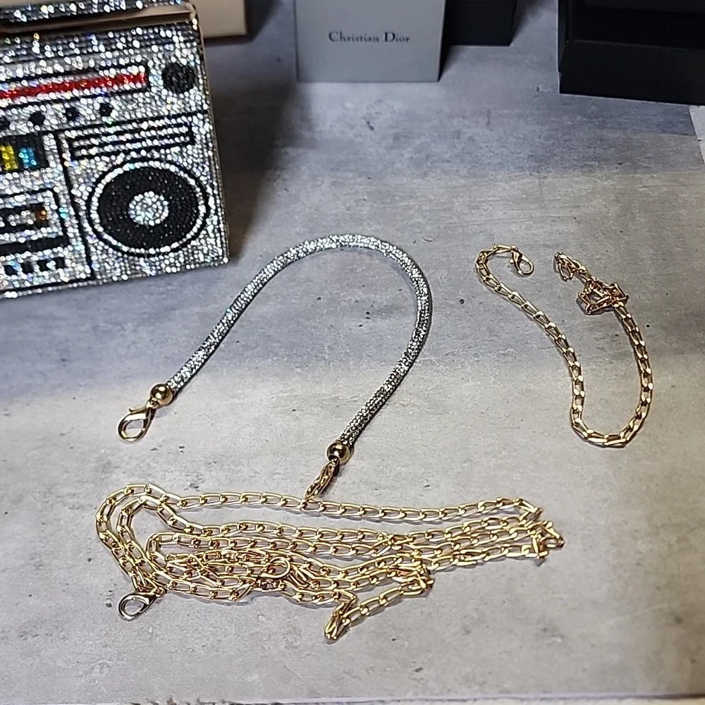 Rhinestone Boom box crossbody/ clutch bag - Picture 8 of 14